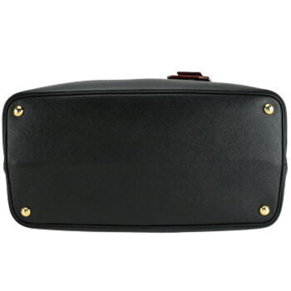 Prada Double Bag Handbag Tote Shoulder Black Saffiano Leather Business - Picture 5 of 6